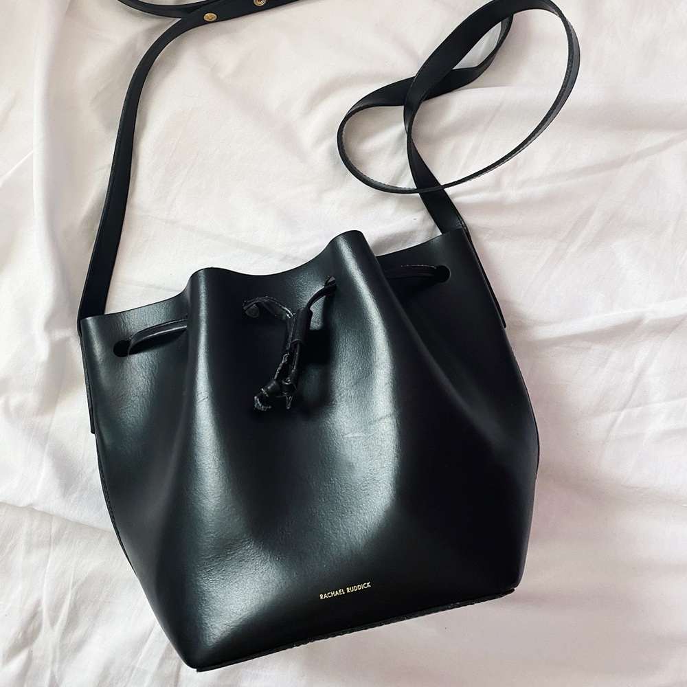 Rachael Ruddick Black Leather Bucket Bag